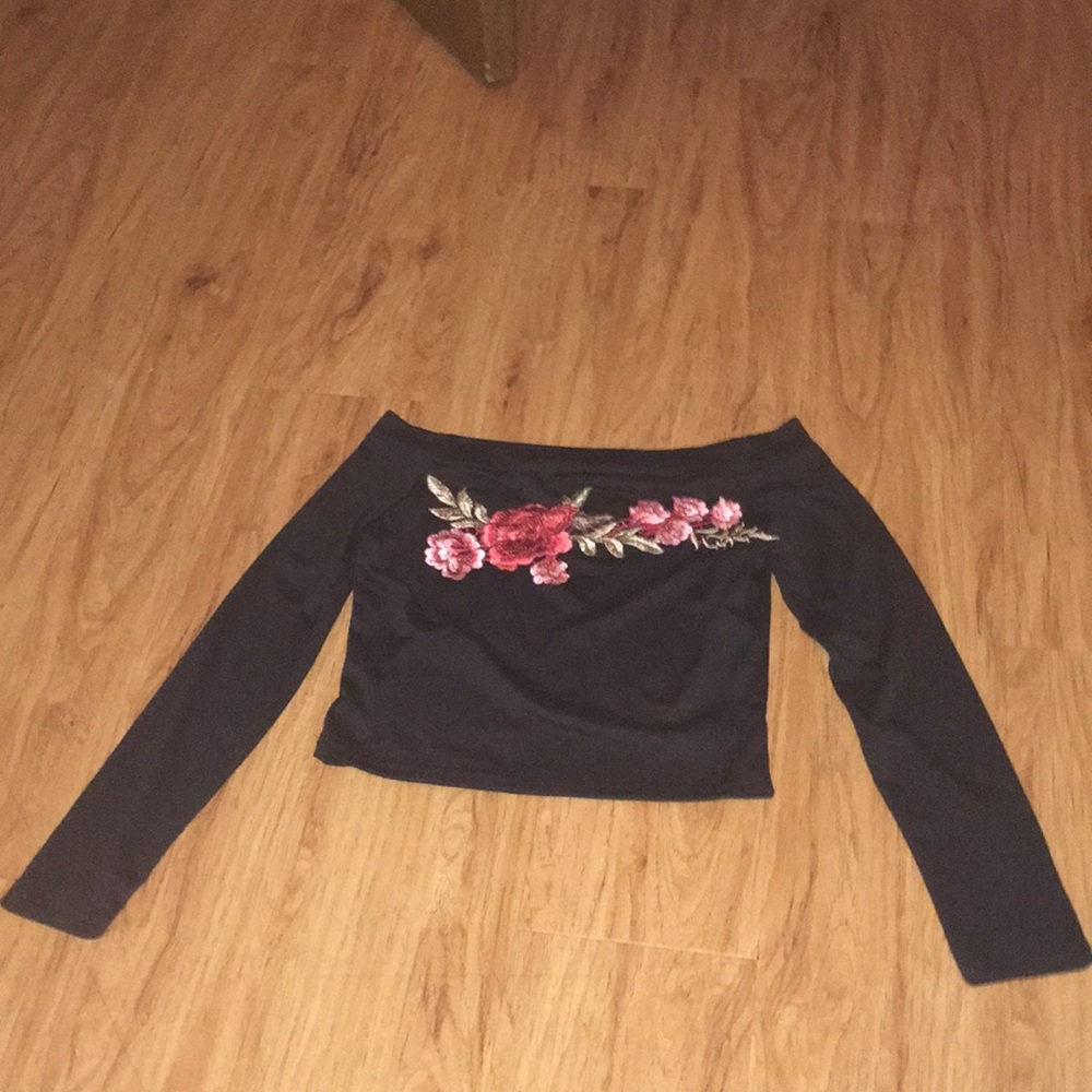 Black Off the shoulder long sleeve